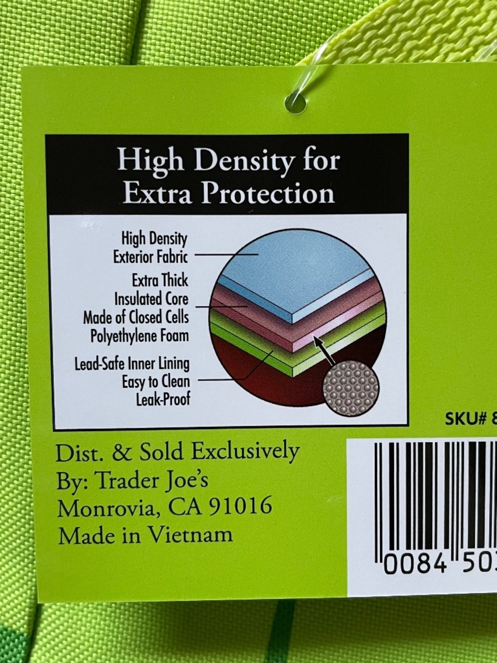 Trader Joe's Green Aqua Insulated Mini Tote Lunch Bag - Picture 5 of 6